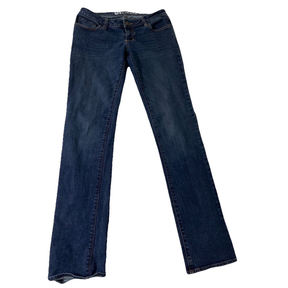 B Venice Womens Dark Wash Straight Leg Denim Jeans Blue Mid Rise Classic Pocket